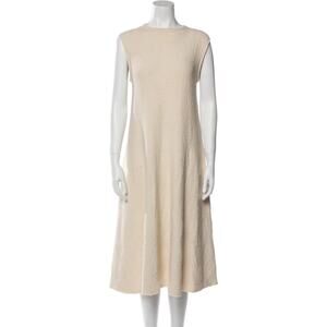 Lauren Manoogian Pima Cotton Blend Sleeveless Dress Cream - 3